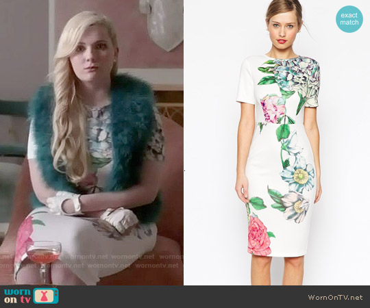 ASOS Premium Placed Crayon Floral Bodycon Dress worn by Chanel #5 (Abigail Breslin) on Scream Queens